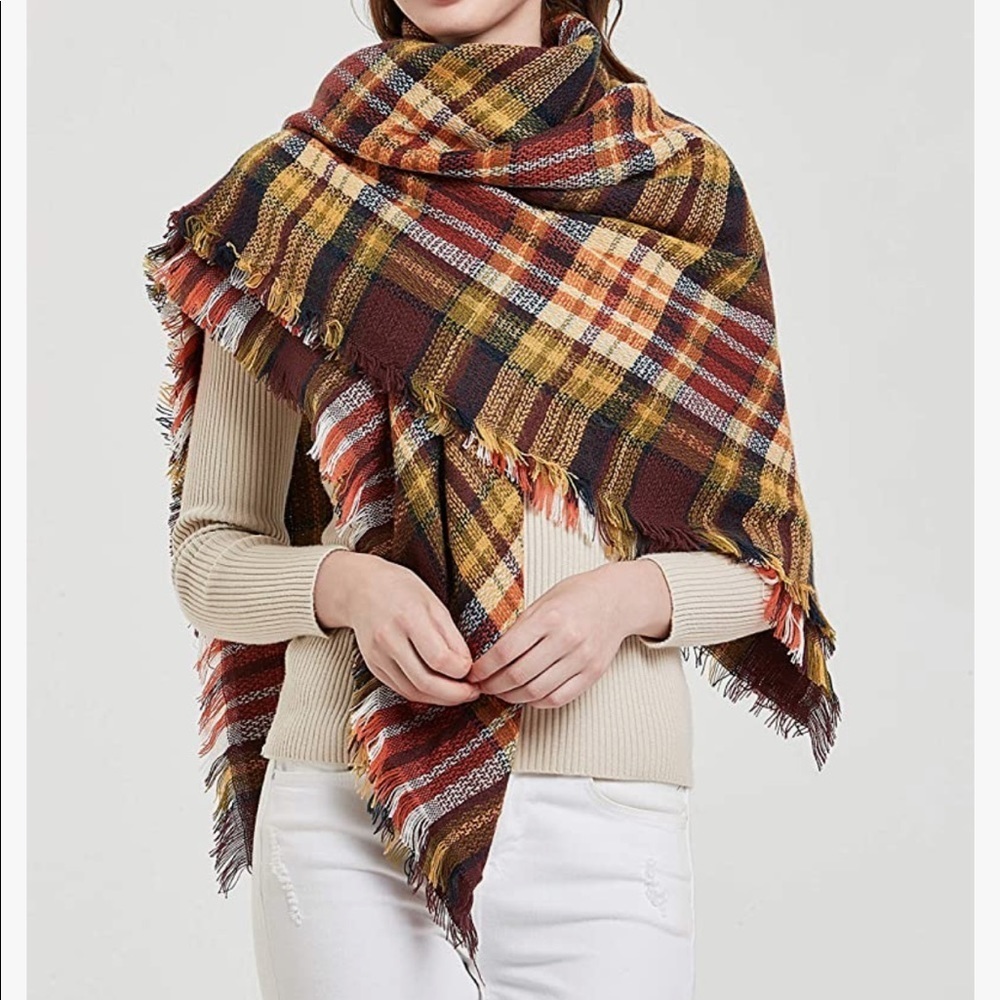 Plaid Blanket Scarf - Picture 2 of 4